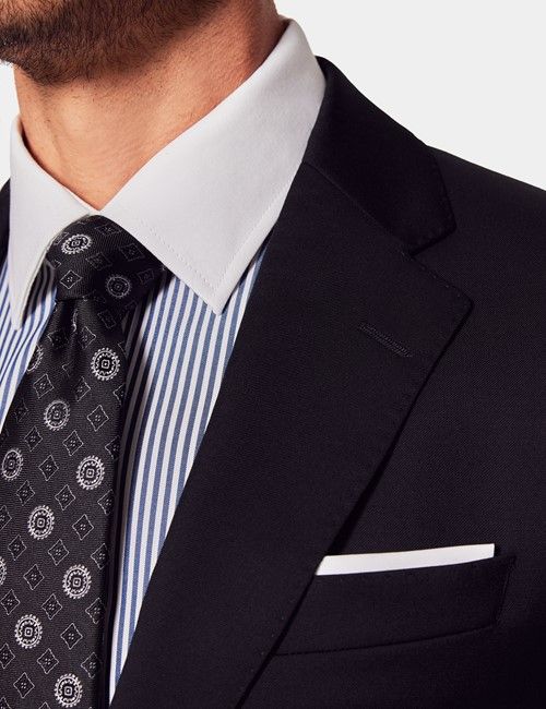 Tailored Fit Black Twill 1913 Suit Jacket-preview
