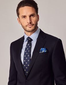 Navy Twill Tailored Italian Suit Jacket - 1913 Collection-preview7
