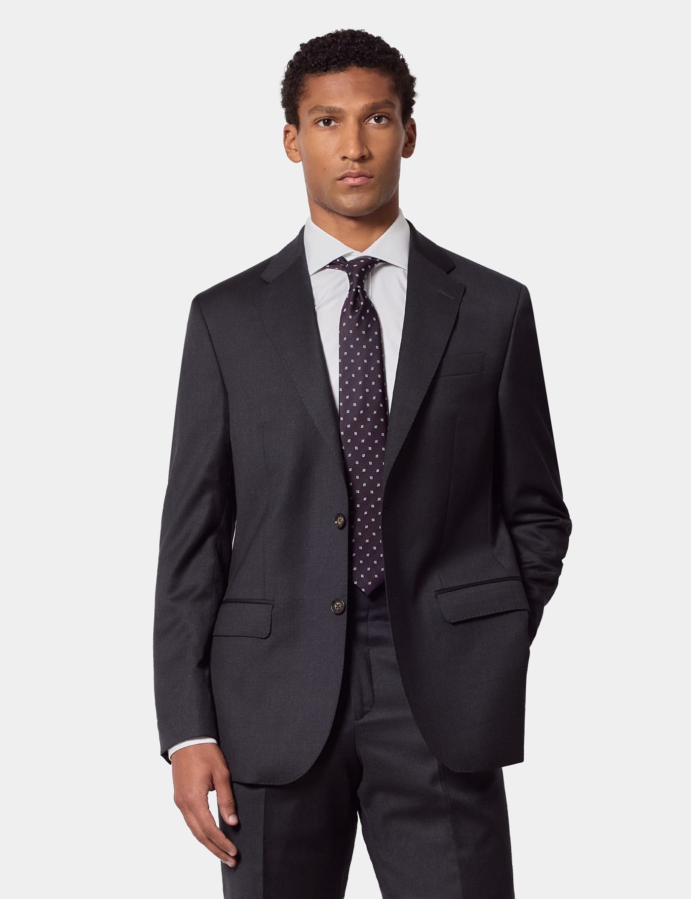 Tailored Fit Charcoal Twill 1913 Suit