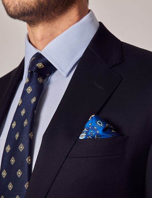 Navy Twill Weave Italian Tailored Suit - 1913 Collection-preview