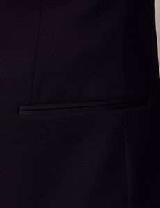 Black Wool Tailored Fit Dinner Suit Jacket - 1913 Collection-preview3