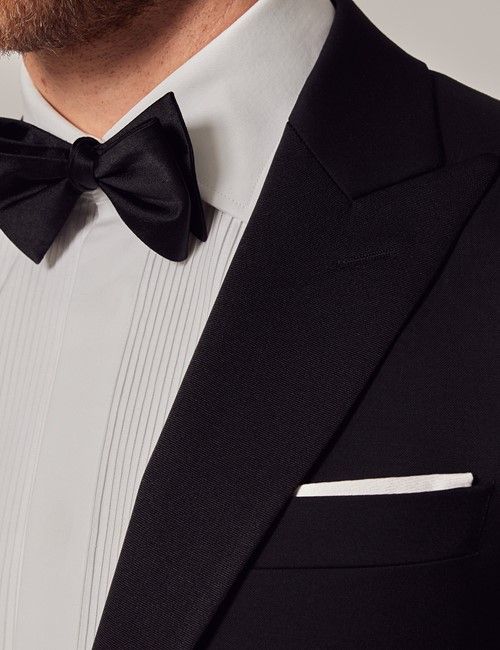 Black Wool Tailored Fit Dinner Suit - 1913 Collection-preview