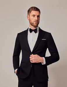 Black Wool Tailored Fit Tuxedo - 1913 Collection-preview2