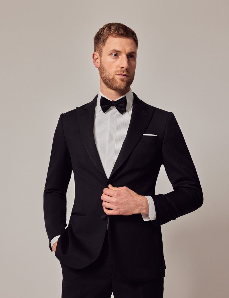 Men's Black Tailored Fit Tuxedo - 1913 Collection | Hawes & Curtis