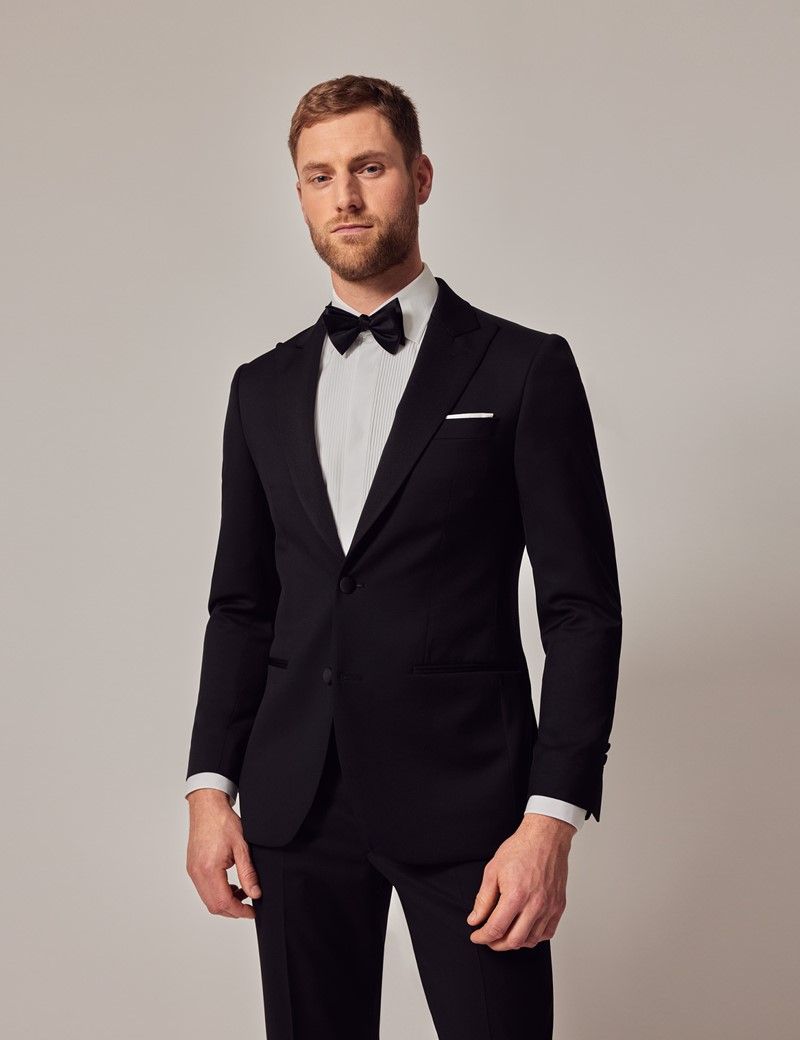 Men's Black Tailored Fit Tuxedo - 1913 Collection | Hawes & Curtis