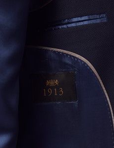 Navy Birdseye Italian Tailored Suit Jacket - 1913 Collection-preview7