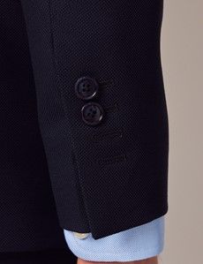 Navy Birdseye Italian Tailored Suit Jacket - 1913 Collection-preview5