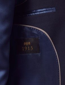 Tailored Fit Navy Birdseye Suit Jacket-preview3