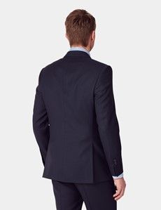 Tailored Fit Navy Birdseye Suit Jacket-preview4