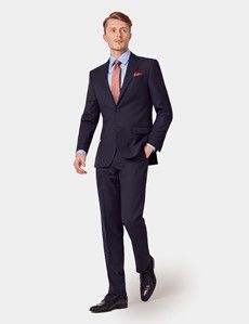Tailored Fit Navy Birdseye Suit Jacket-preview7