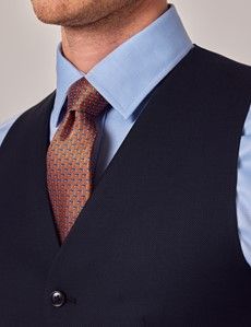 Tailored Fit Navy Birdseye Suit-preview11