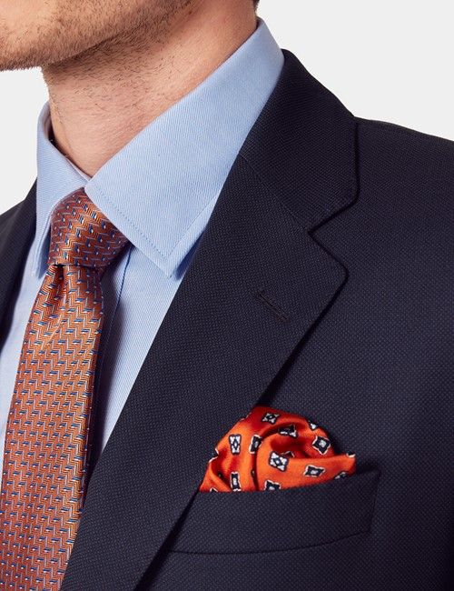 Tailored Fit Navy Birdseye Suit-preview