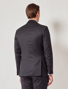 Charcoal Italian Wool Slim Fit Suit Jacket - 1913 Collection-preview4