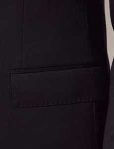 Navy Italian Wool Slim Fit Suit Jacket - 1913 Collection-preview2