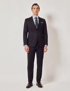 Navy Italian Wool Slim Fit Suit Jacket - 1913 Collection-preview6
