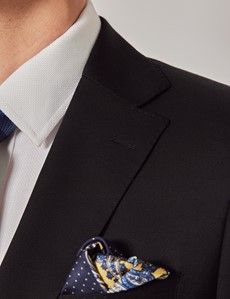 Black Italian Wool Slim Fit Suit - 1913 Collection-preview3