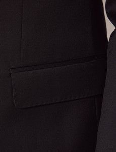 Black Italian Wool Slim Fit Suit - 1913 Collection-preview4