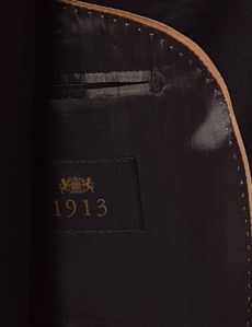 Black Italian Wool Slim Fit Suit - 1913 Collection-preview5