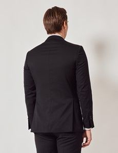 Black Italian Wool Slim Fit Suit - 1913 Collection-preview6