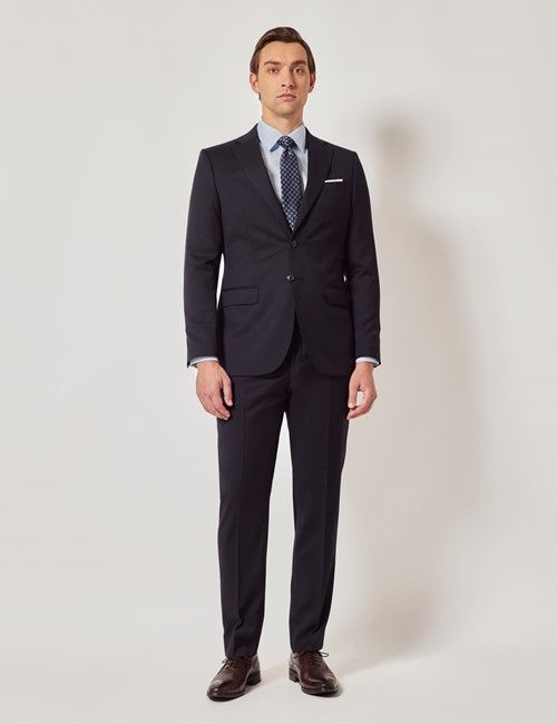 Navy Italian Wool Slim Fit Suit - 1913 Collection