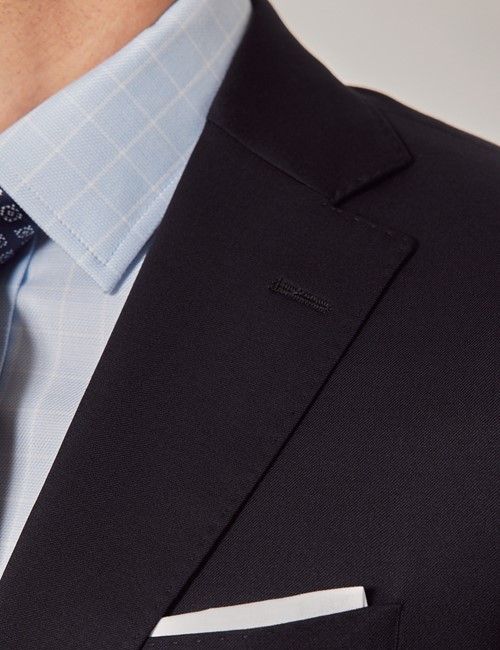 Navy Italian Wool Slim Fit Suit - 1913 Collection-preview