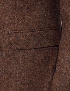 Brown Tweed Slim Suit Jacket - 1913 Collection-preview2