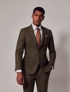 Green Tweed Slim Suit Jacket - 1913 Collection-preview9