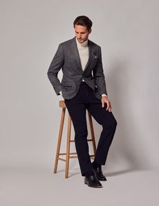 Grey Tweed Slim Suit Jacket - 1913 Collection-preview5