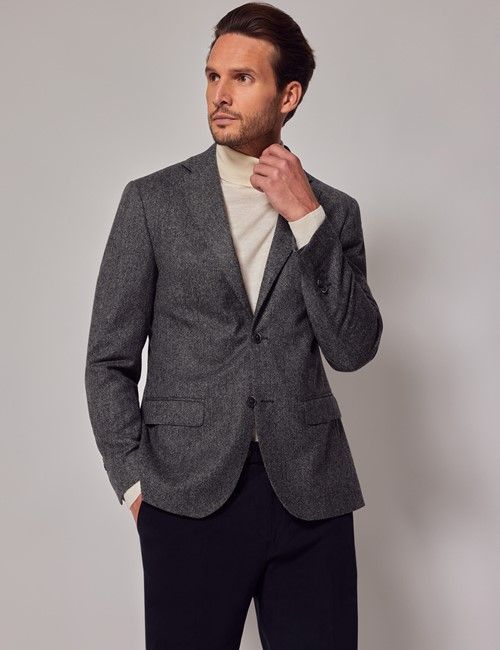 Grey Tweed Slim Suit Jacket - 1913 Collection