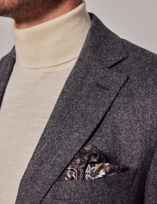 Grey Tweed Slim Suit Jacket - 1913 Collection-preview