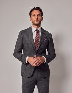 Grey Tweed Slim Suit Jacket - 1913 Collection-preview8