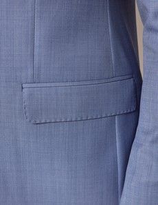 Light Blue Sharkskin Tailored Italian Suit - 1913 Collection-preview2