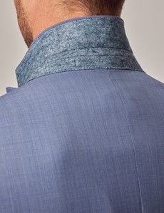 Light Blue Sharkskin Tailored Italian Suit - 1913 Collection-preview6