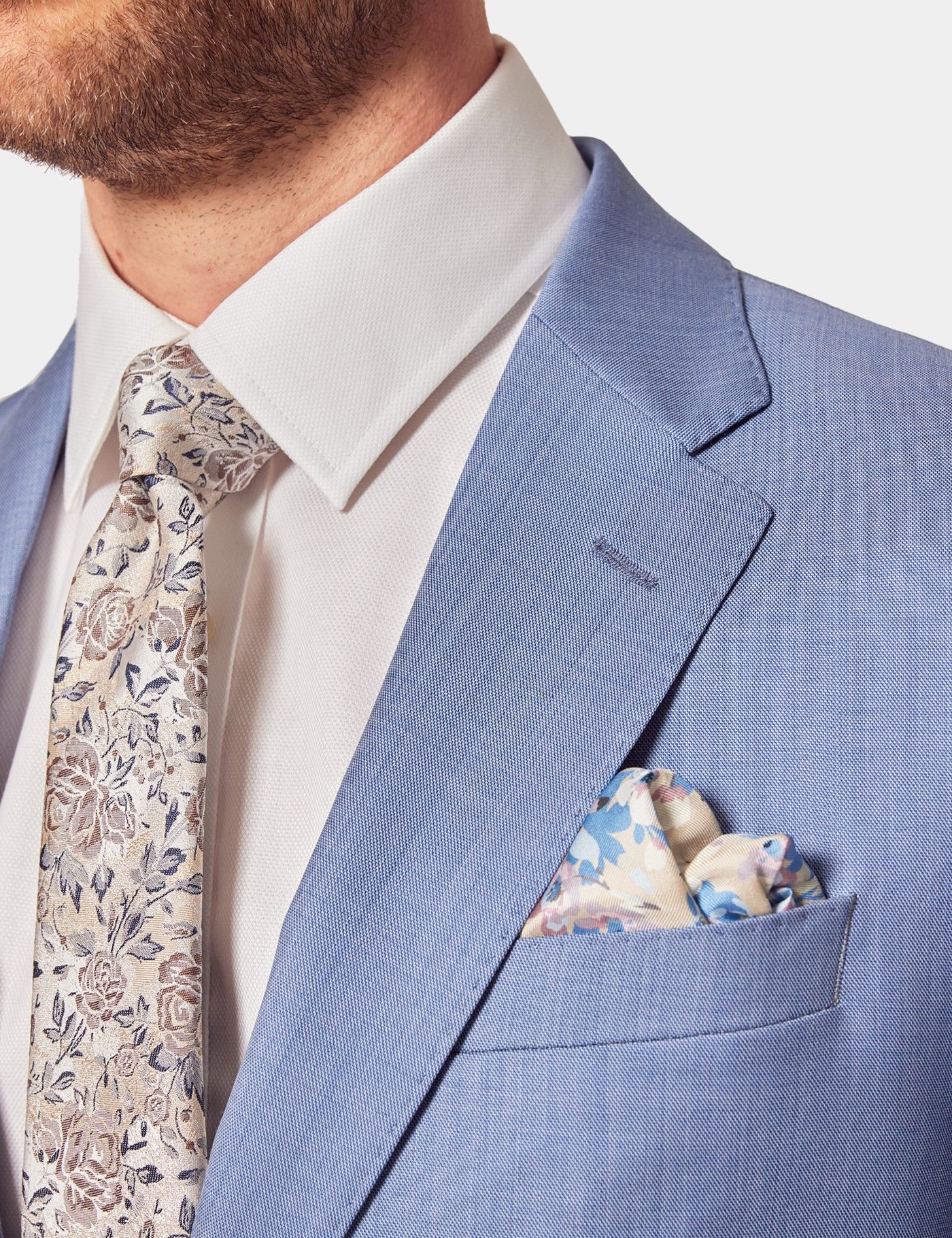 Tailored Fit Light Blue Sharkskin 1913 Suit-preview