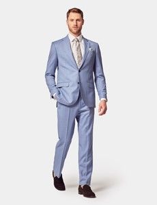 Tailored Fit Light Blue Sharkskin 1913 Suit-preview2