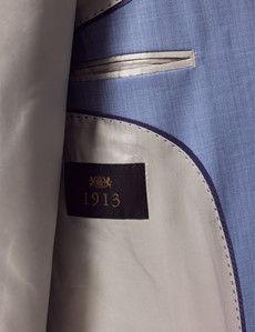 Tailored Fit Light Blue Sharkskin 1913 Suit-preview4