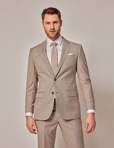 Stone Tailored Sharkskin Italian Suit Jacket - 1913 Collection