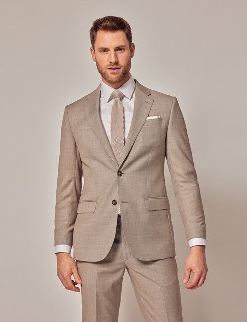 Stone Tailored Sharkskin Italian Suit Jacket - 1913 Collection