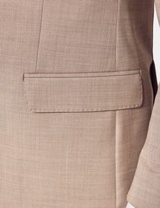 Tailored Fit Stone Sharkskin 1913 Suit Jacket