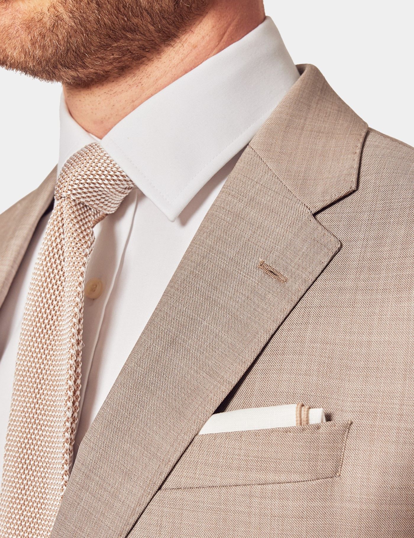 Tailored Fit Stone Sharkskin 1913 Suit-preview