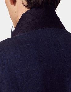 Tailored Fit Navy Herringbone 1913 Suit Jacket-preview4