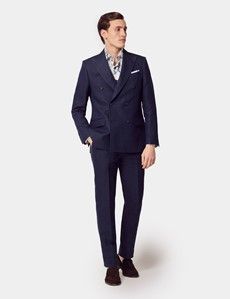 Tailored Fit Navy Herringbone 1913 Suit Jacket-preview6