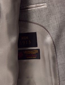 Grey Linen Tailored Suit Jacket-preview5