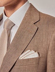 Brown Linen Tailored Suit-preview1