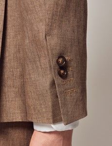 Brown Linen Tailored Suit-preview7