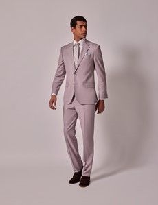 Pink Sharkskin Tailored Italian Suit - 1913 Collection