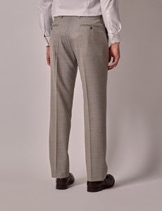 Beige Crepe Double Breasted Tailored Italian Suit - 1913 Collection-preview10