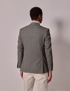 Green Crepe Tailored Italian Suit Jacket - 1913 Collection-preview4