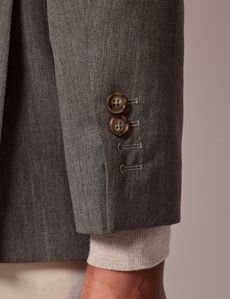 Green Crepe Tailored Italian Suit Jacket - 1913 Collection-preview6