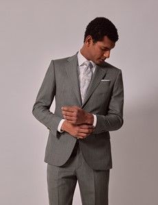 Green Crepe Tailored Italian Suit Jacket - 1913 Collection-preview8